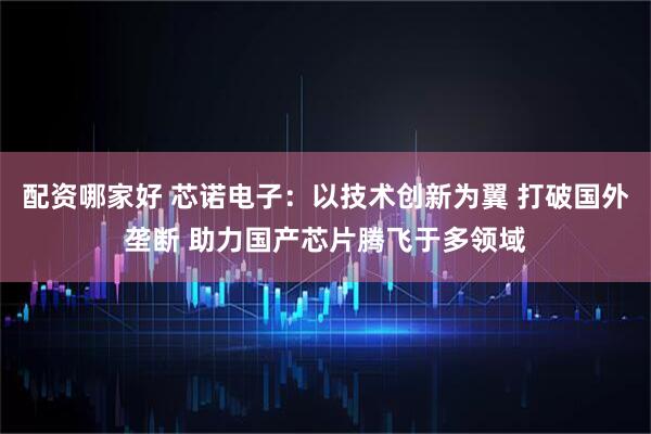 配资哪家好 芯诺电子：以技术创新为翼 打破国外垄断 助力国产芯片腾飞于多领域