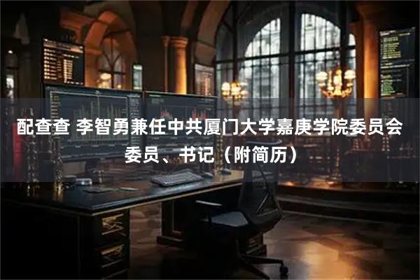 配查查 李智勇兼任中共厦门大学嘉庚学院委员会委员、书记（附简历）